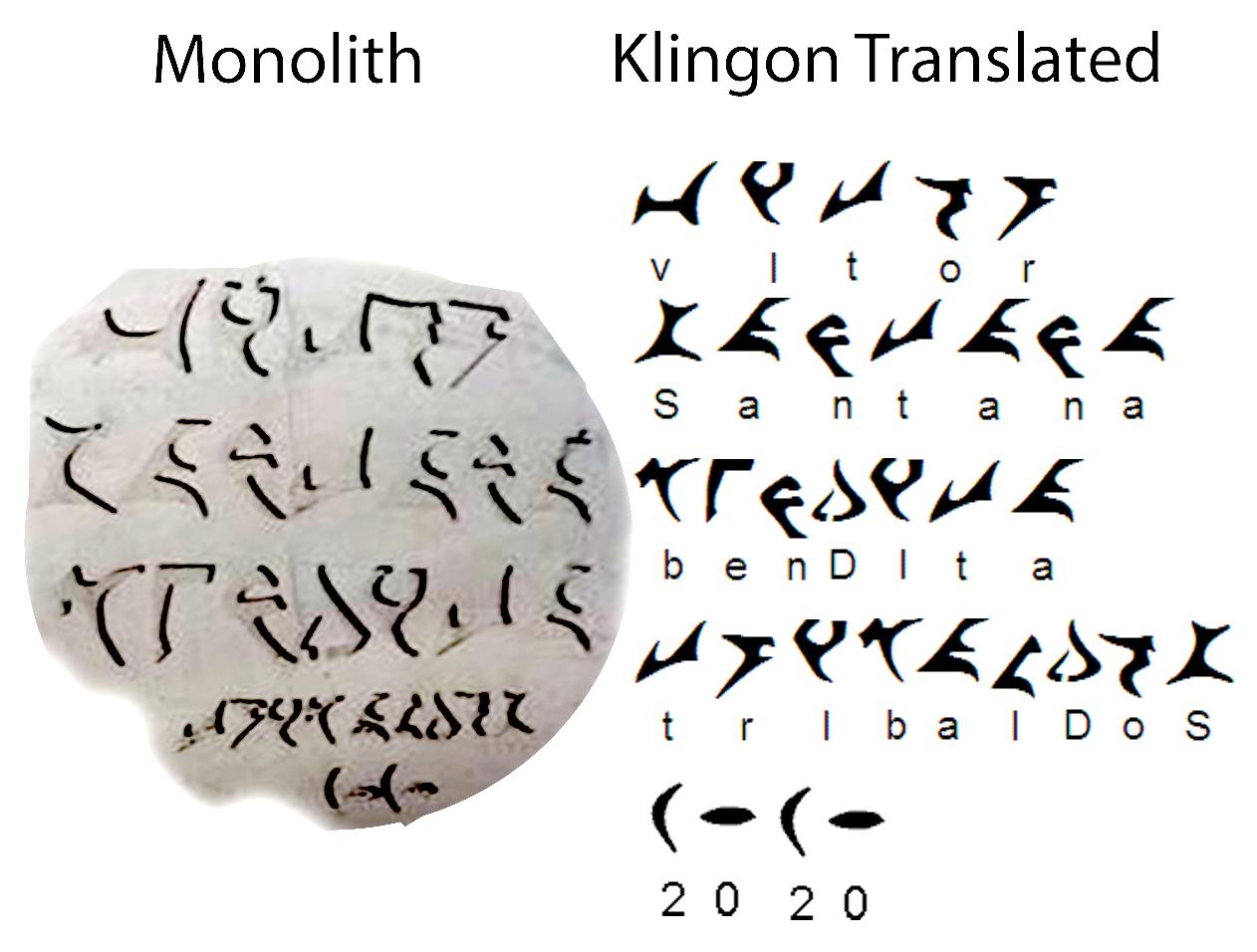 Visual Translation of the text on the Monolith.