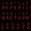 Yautja alphabet and numbers.